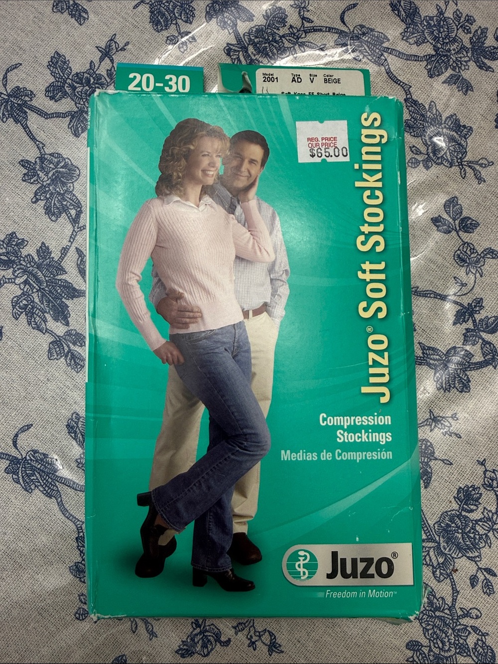 Juzo Soft Beige Compression Stockings - 20-30 mmHg size V Beige Model 2001